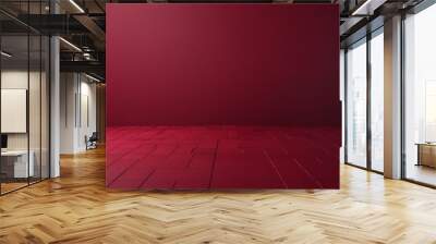 red room with wall and floor Wall mural