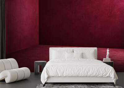 room with red wall and floor Wall mural