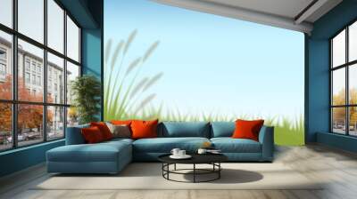 green grass and sky Wall mural