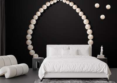 Illustration of pearl necklace Wall mural