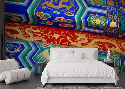 Elements of chinese roof Wall mural