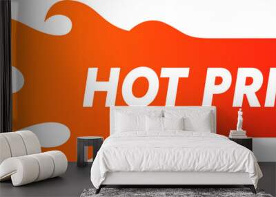 Hot price, super deal label. Vector sale offer tag Wall mural