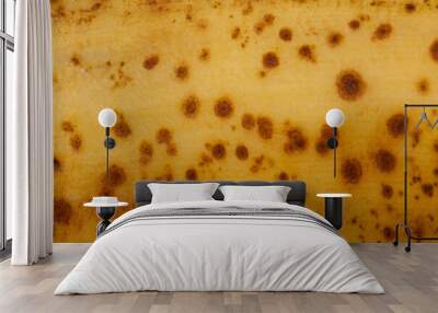 Overripe banana with black dots close up abstract background high quality big size print Wall mural