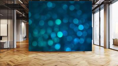 Bokeh Blue Background Wall mural