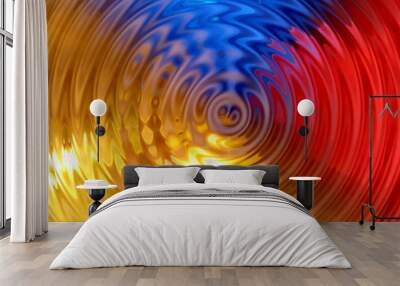 Colorful Water Resonance Background Wall mural