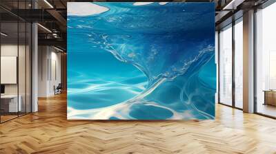 Skyblue fresh water splash ocean backdrop illustration Wall mural