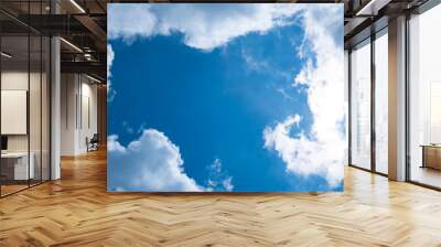 blue sky and clouds Wall mural