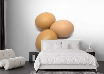 isolated eggs on white backgrounds Wall mural