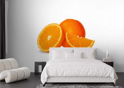 Orange di cut isolated on white background Wall mural