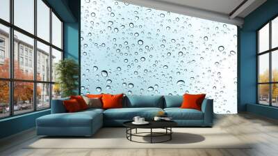 Rain drop on the glass a windows. as background Wall mural