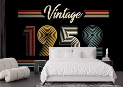 1952 vector vintage retro t shirt design Wall mural