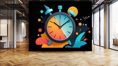 time is concept, time management Wall mural