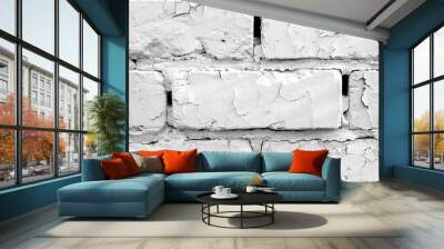 A clean white brick wall texture Wall mural