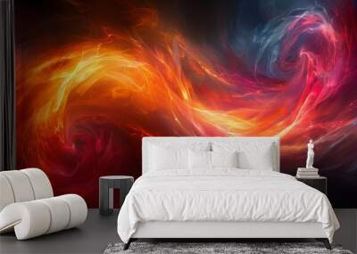 A vibrant abstract background with swirling colors and a dynamic pattern Wall mural