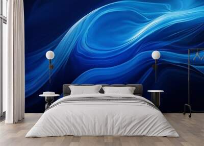 Abstract Blue Swirls Wall mural