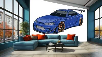 car illustration Wall mural