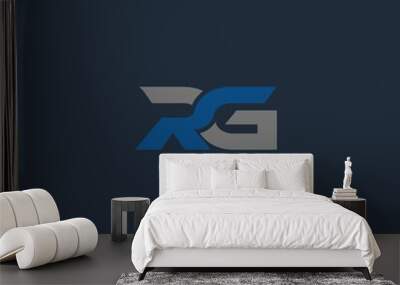 letter R, A, G in cool colors Wall mural