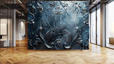 Metallic texture background with shiny, reflective surfaces and intricate patterns Wall mural