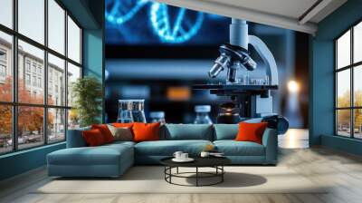 Personalized medicine and genetic testing backgrounds Wall mural