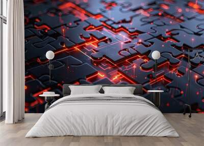 The Cybersecurity Puzzle: Putting the Pieces Together for Maximum Protection Wall mural