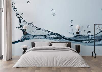 The suspended water droplets create a sense of weightlessness and tranquility, inviting the viewer to relax and reflect. Wall mural