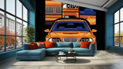 vector sports car with details Wall mural