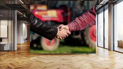 Farmers shaking hands Wall mural