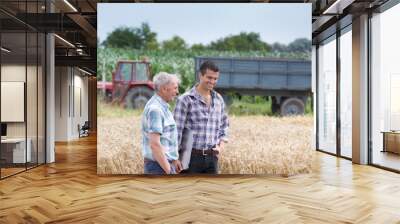 people at harvest Wall mural