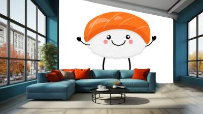 cute cartoon sushi character. kawai sushi. vector illustration i Wall mural