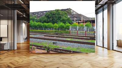 railway in the countryside Wall mural