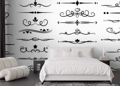 A set of vector ornaments. Floral and classic frames and patterns. A set of elements for graphic design. set of elements Wall mural