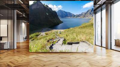 Beautiful landscape at Pinatubo Mountain Crater Lake Wall mural