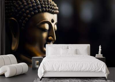 golden buddha statue Wall mural