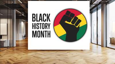 Black History Month. Holiday concept. Template for background, banner, card, poster with text inscription. Vector EPS10 illustration. Wall mural