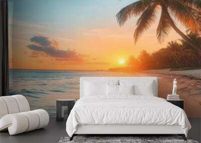 Sunset Serenity at the Beach Wall mural