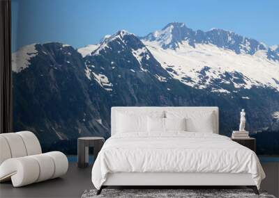 Coastal mountain scenery in Prince William Sound, Alaska Wall mural