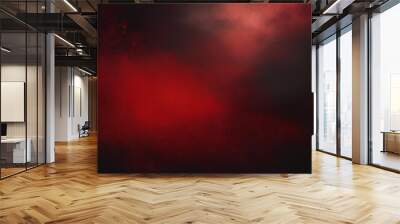 Grungy black and red texture with grainy noise and bright light, abstract background Wall mural