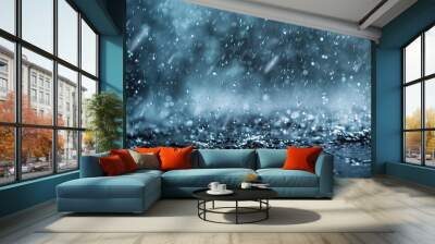 A severe weather system with hail and heavy rainfall has been reported Wall mural