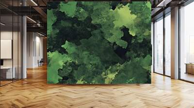 Camouflage army green hunting texture Wall mural