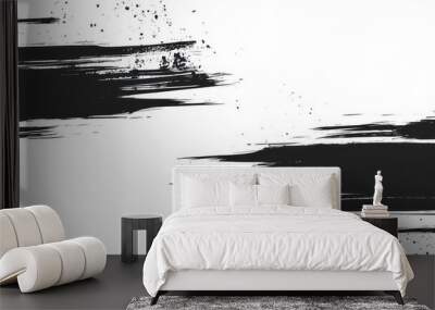 Created with a black paint roll, this material is suitable for creating text backgrounds for posters, print designs, videos, banners, and so on. Wall mural