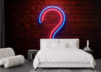 Quiz frame logo modern realistic isolated neon sign for covering and decorating walls. Wall mural