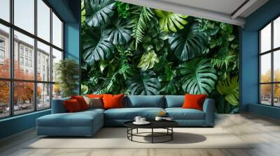 Stock photograph of a green tree in 8K resolution Wall mural