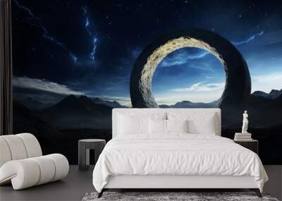 The 3D rendering shows an electrifying gate that leads to a new dimension of beauty Wall mural