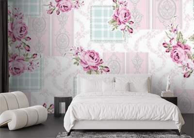 pattern with flowers Wall mural