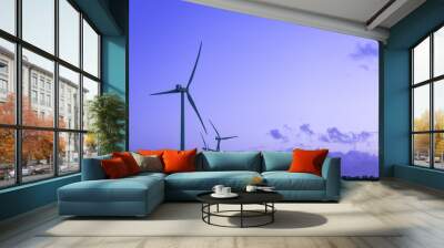 wind turbines farm, wind power generation equipment, clean energy, renewable energy Wall mural