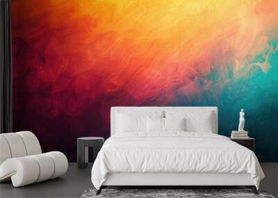 Abstract background with a gradient of deep, rich colors transitioning smoothly across the image Wall mural