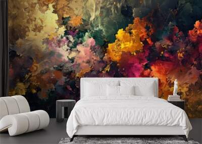 color splash series. background design of fractal paint and rich texture on the subject of imaginati Wall mural