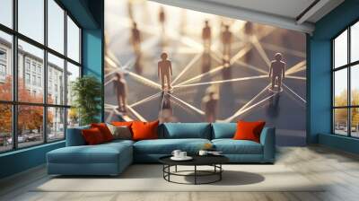 Partnership of business concept. Business network. Wall mural