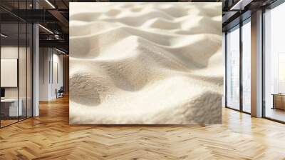 Smooth, untouched sand with a subtle gradient, ideal for a calming and neutral background. Wall mural