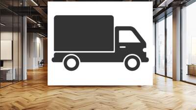 Truck icon. Delivery icon. Flat vector illustration. Wall mural